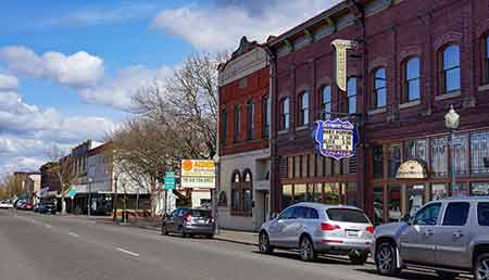 A shot of downtown Centralia, Washington