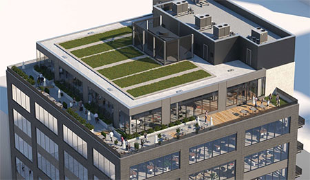 An artist's concept of the Boren Lofts building.